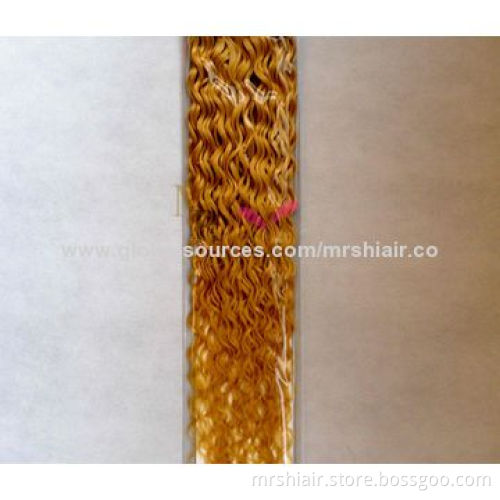 24-inch Color 27# Water Wave Peruvian Hair Weave